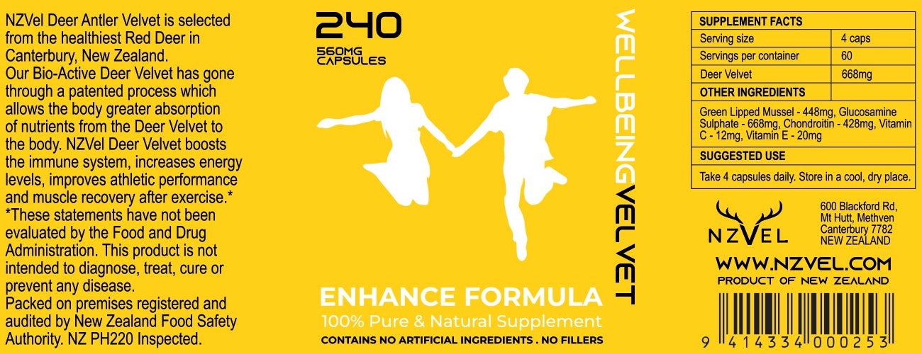 Enhance Formula - 240 Deer Velvet Capsules