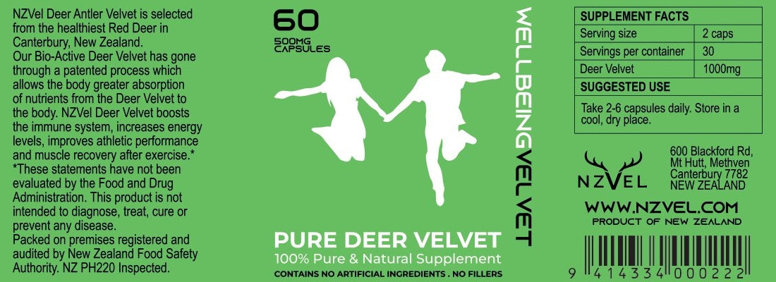 Pure Deer Antler Velvet - 60 Capsules