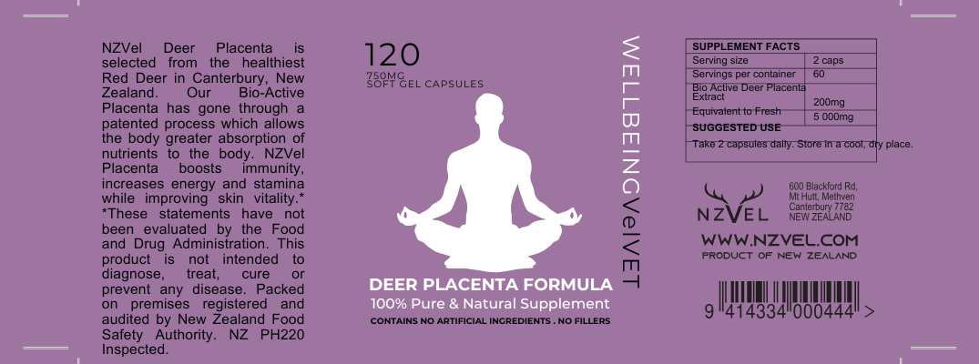 Deer Placenta - 120 Deer Velvet Soft Tablets