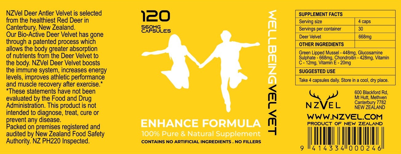 Enhance Formula - 120 Deer Velvet Capsules