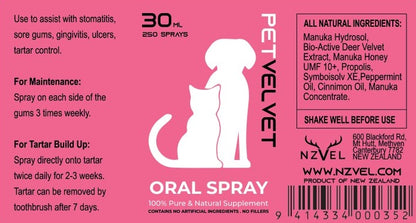 Pet Oral Spray - Deer Velvet & Manuka