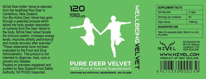 Pure Deer Antler Velvet - 120 Capsules