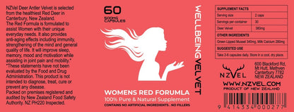 Womens Red Formula - 60 Deer Velvet Capsules